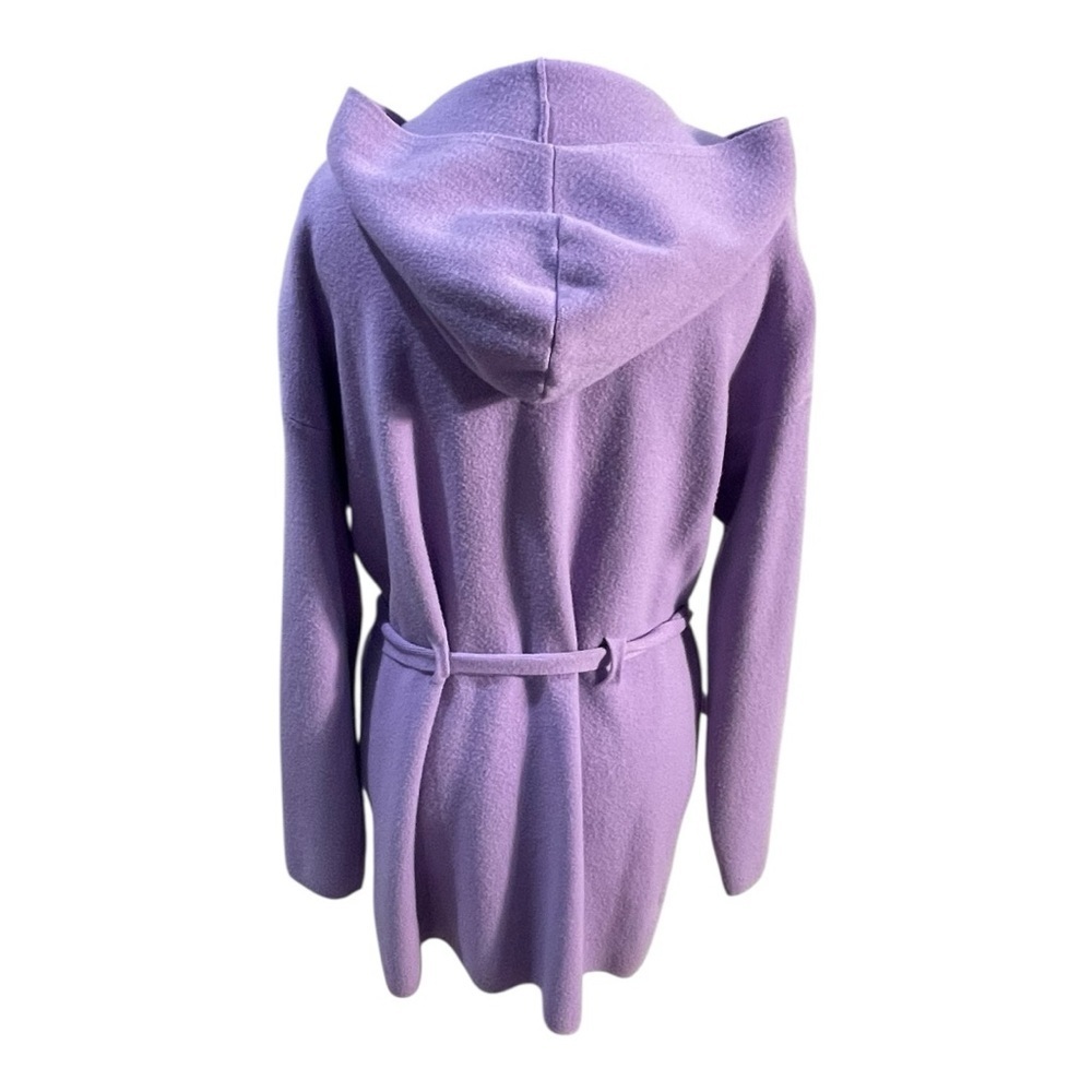 Pinch Front Tie Hooded Cardigan Purple Size S/M - Picture 5 of 9